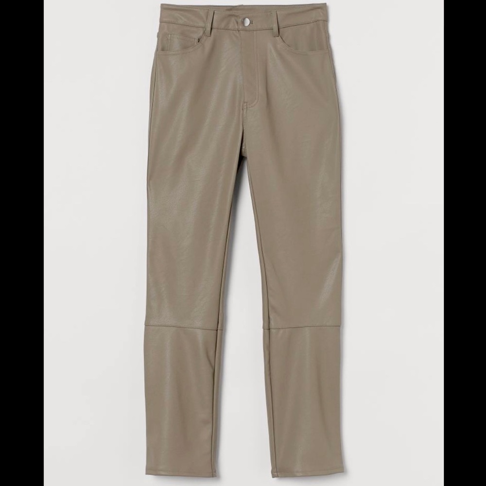Beige leather pants NWT